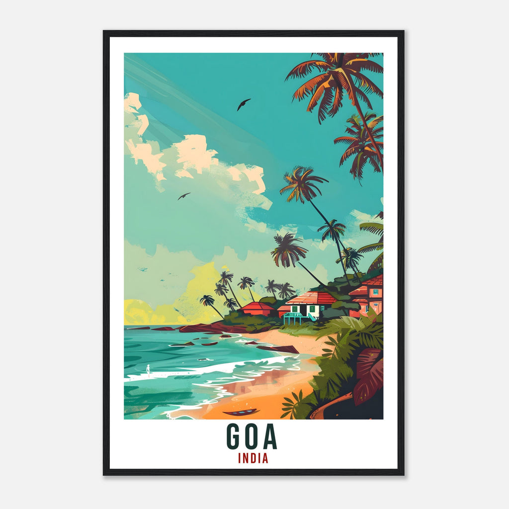 Goa Travel Poster India Home Decoration Goa Wall Art Gift Wall Hanging Art Lover Indian Artwork India Goa Travel Print Goa Beach Print
