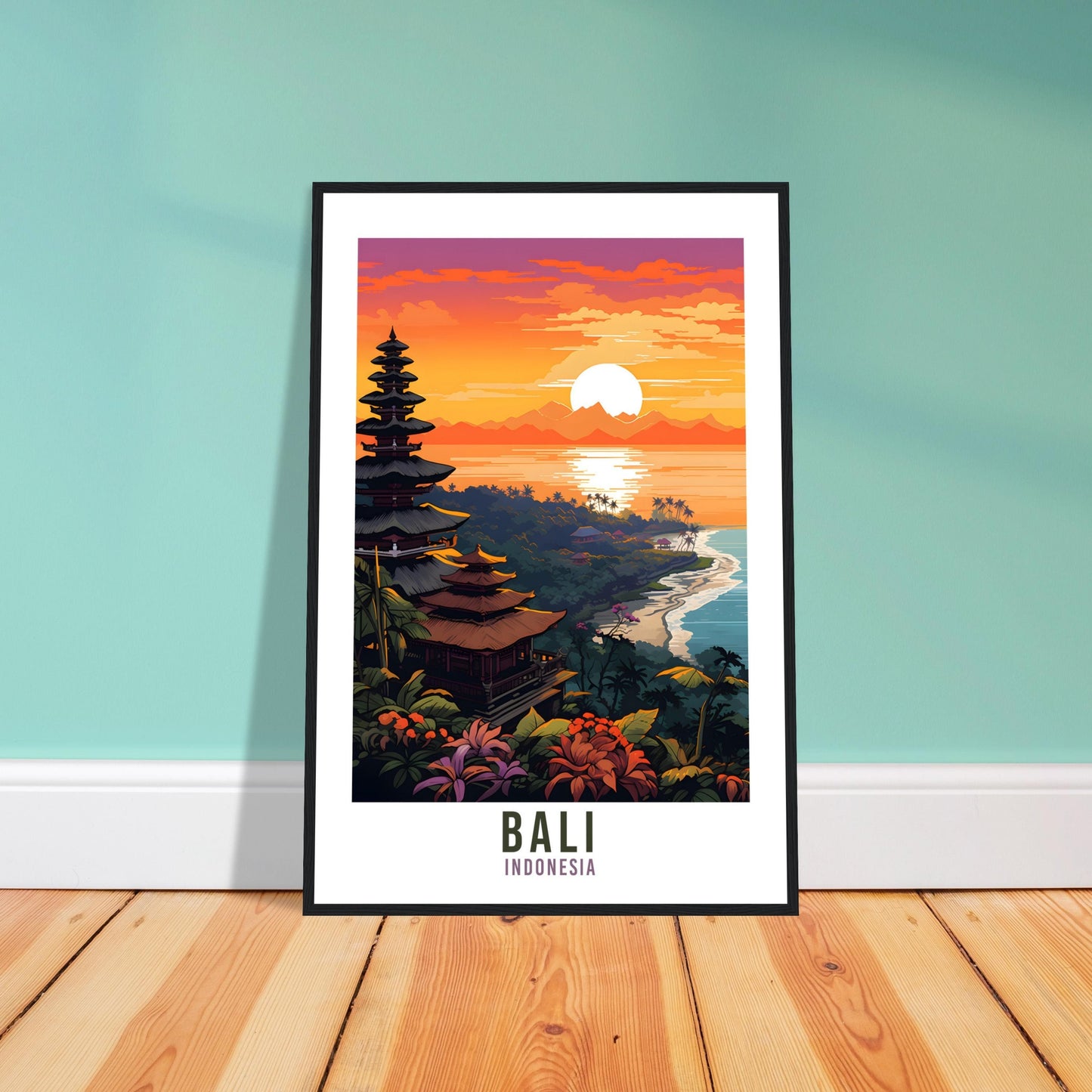 Bali Travel Print Indonesia Wall Art Bali Wall Hanging Home Décor Indonesia Gift Art Lovers Indonesia Art Lover Gift Bali Holiday Print