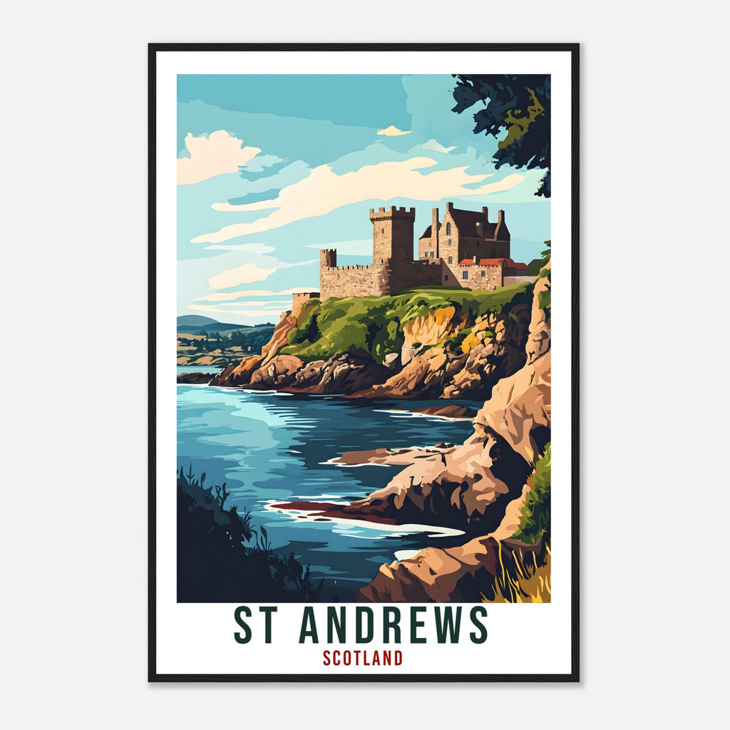 St Andrews Travel Print Scotland Home Decor St Andrews Wall Art Wall Hanging Art Lover Scotland Artwork Travel Poster St Andrews Travel Art