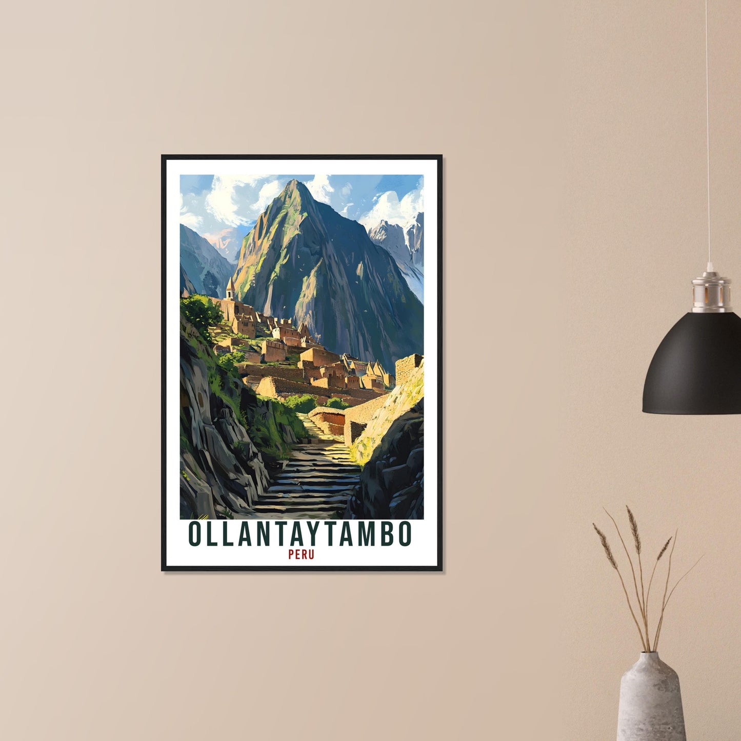 Ollantaytambo Travel Print Peru Home Decor Wall Art Gift Wall Hanging Art Lover Ollantaytambo Peruvian Artwork Travel Poster Travel Art