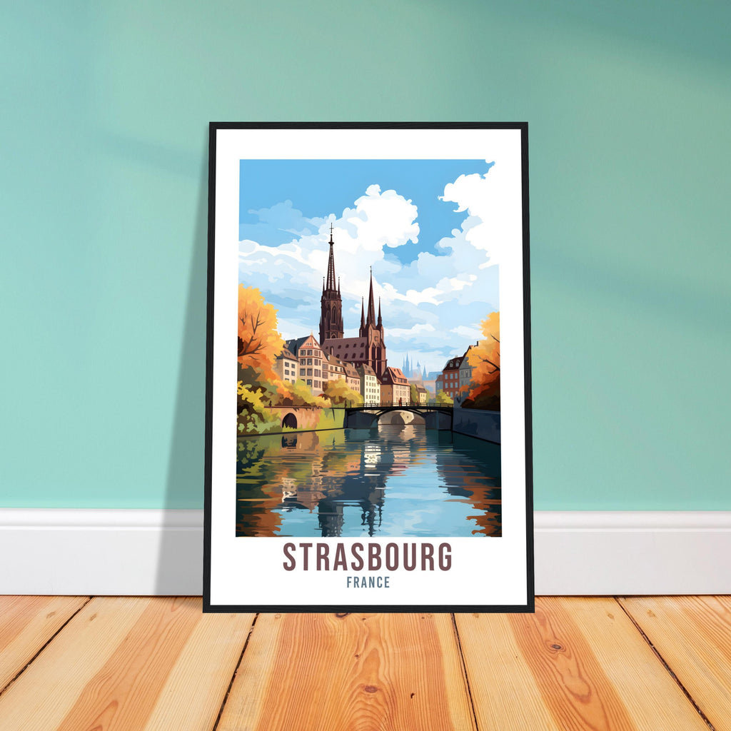 Strasbourg Travel Print Wall Art France Wall Hanging Home Décor Strasbourg Gift Art Lover France Art Lover Gift Strasbourg City Travel Print