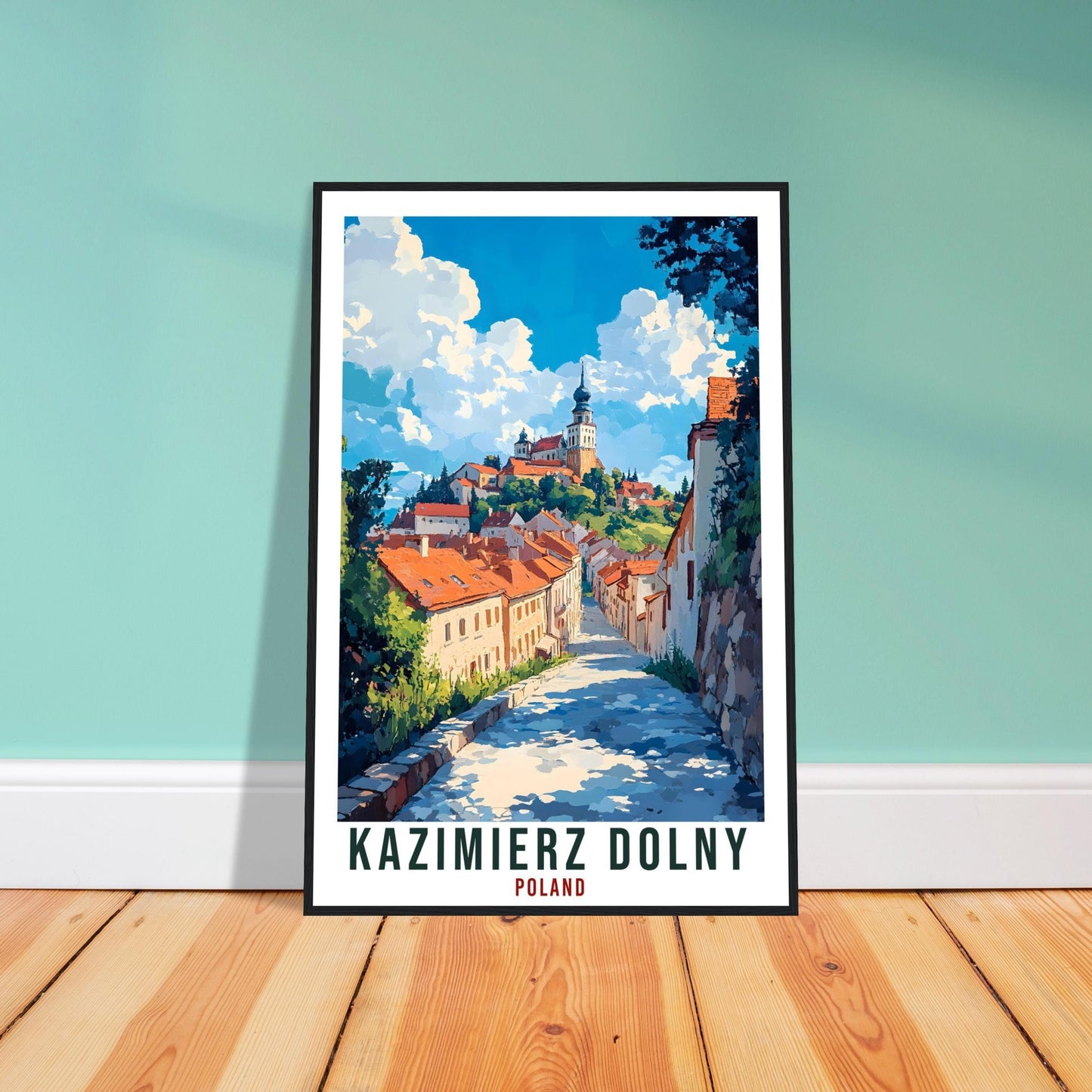 Kazimierz Dolny Travel Print Poland Home Decor Wall Art Gift Wall Hanging Art Lover Kazimierz Dolny Polish Artwork Travel Poster Poland Art