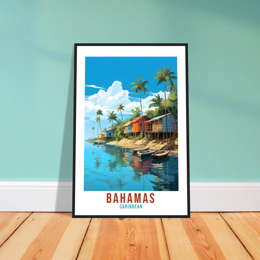 Bahamas Travel Print Wall Art Bahamas Sunset Wall Hanging Home Décor Caribbean Gift Art Lovers Nassau Travel Poster Bahamas Caribbean Print