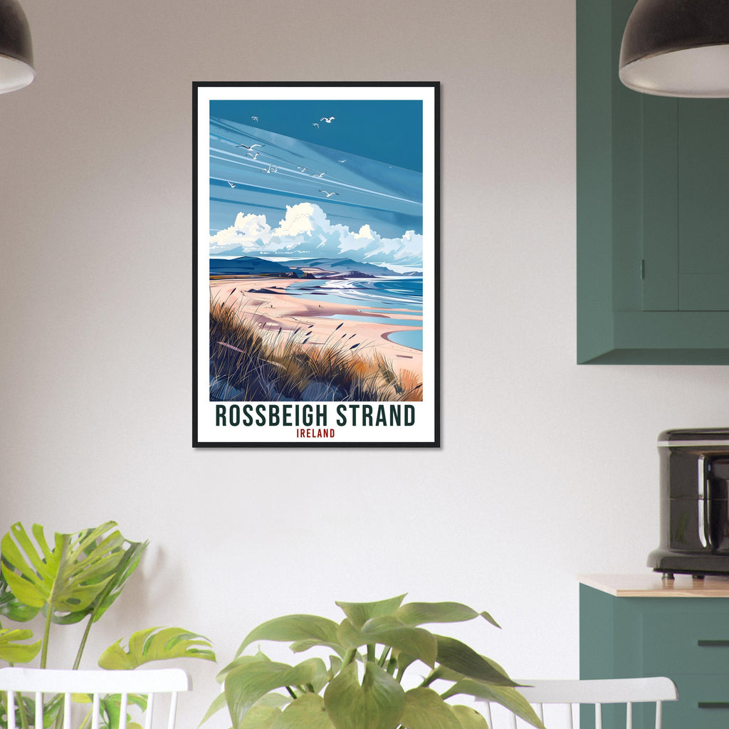 Rossbeigh Strand Travel Print Ireland Wall Art Wall Hanging Décor Rossbeigh Gift Art Lovers Gift Co Kerry Artwork Gift Ireland Travel Poster