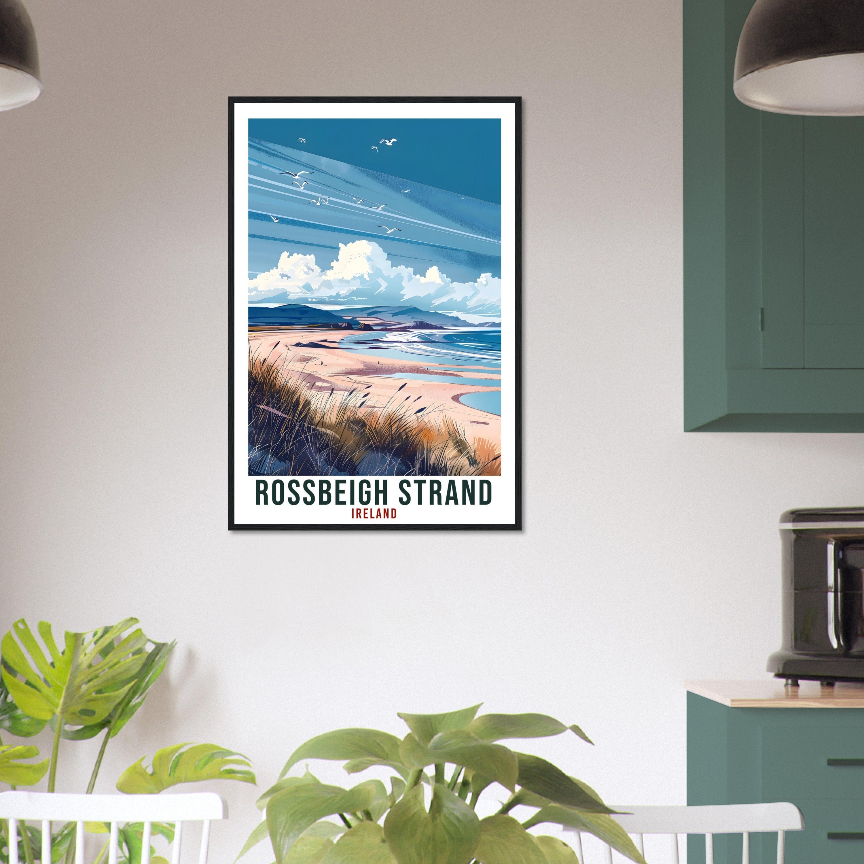 Rossbeigh Strand Travel Print Ireland Wall Art Wall Hanging Décor Rossbeigh Gift Art Lovers Gift Co Kerry Artwork Gift Ireland Travel Poster