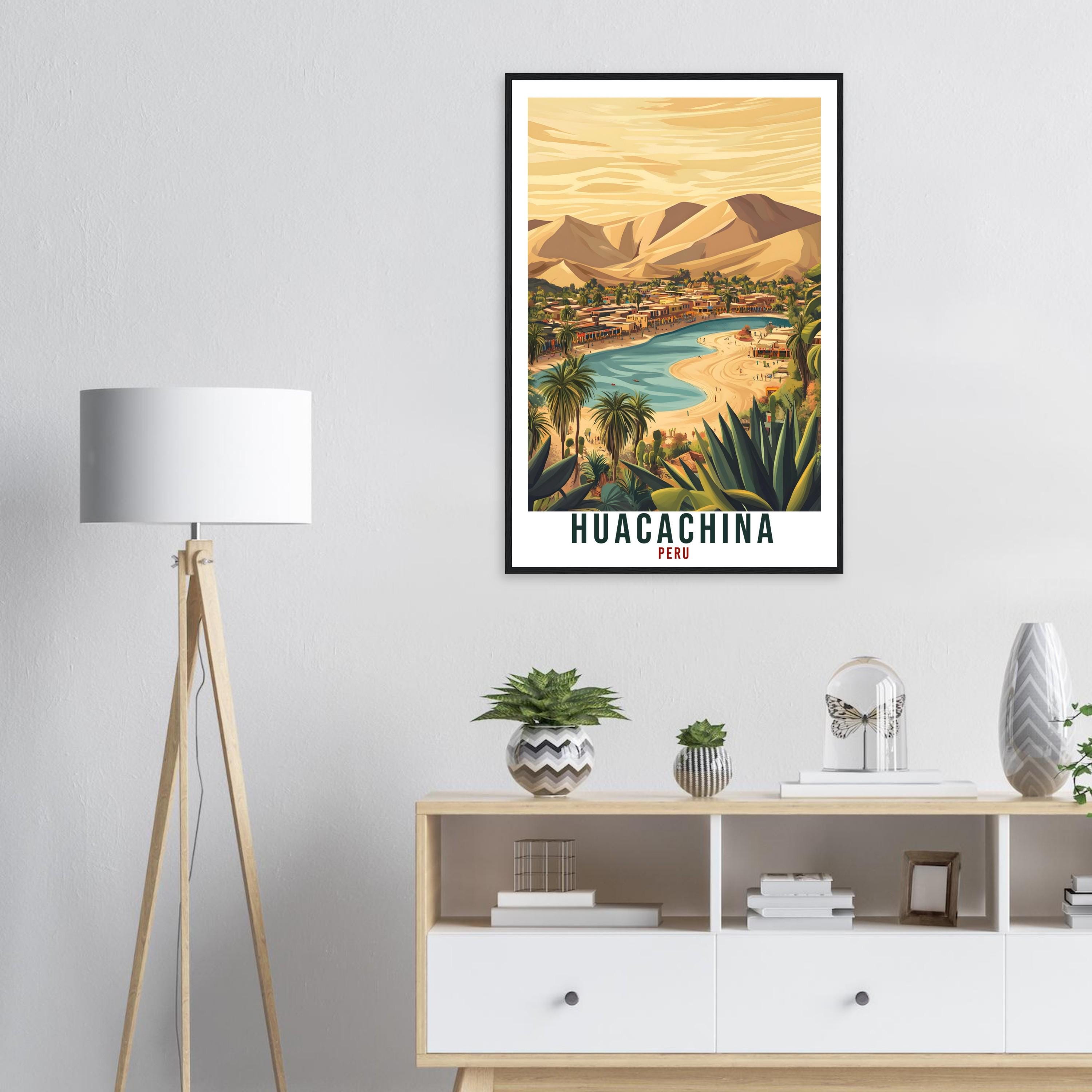 Huacachina Travel Print Peru Home Decor Huacachina Wall Art Gift Wall Hanging Art Lover Huacachina Peruvian Artwork Travel Poster Travel Art