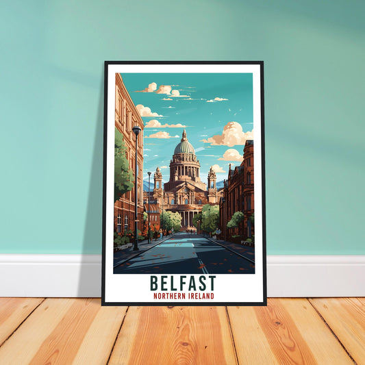 Belfast Travel Print Northern Ireland Home Decoration Belfast City Wall Art Gift Wall Hanging Art Lover Irish Artwork Ireland Travel Poster