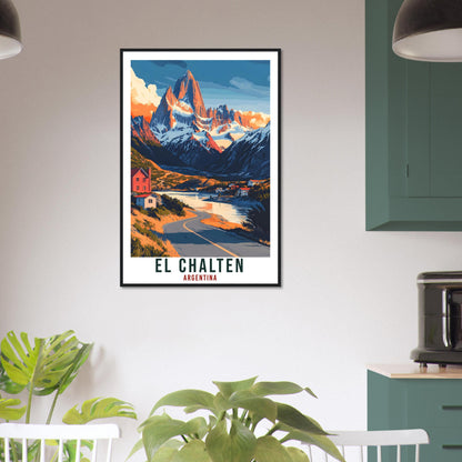 El Chalten Travel Print Wall Art Chalten Argentina Chalten City Landscape Artwork El Chalten Travel Poster Argentinian Art Lover Travel Gift