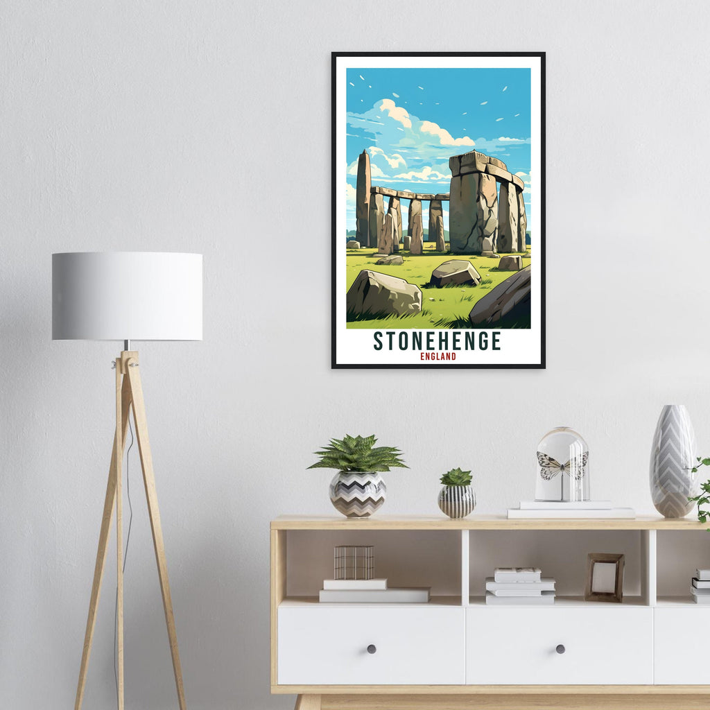 Stonehenge Travel Print English Wall Art Home Decor Wall Hanging Travel Art Gift Stonehenge Travel Poster England Landscape Artwork Gift