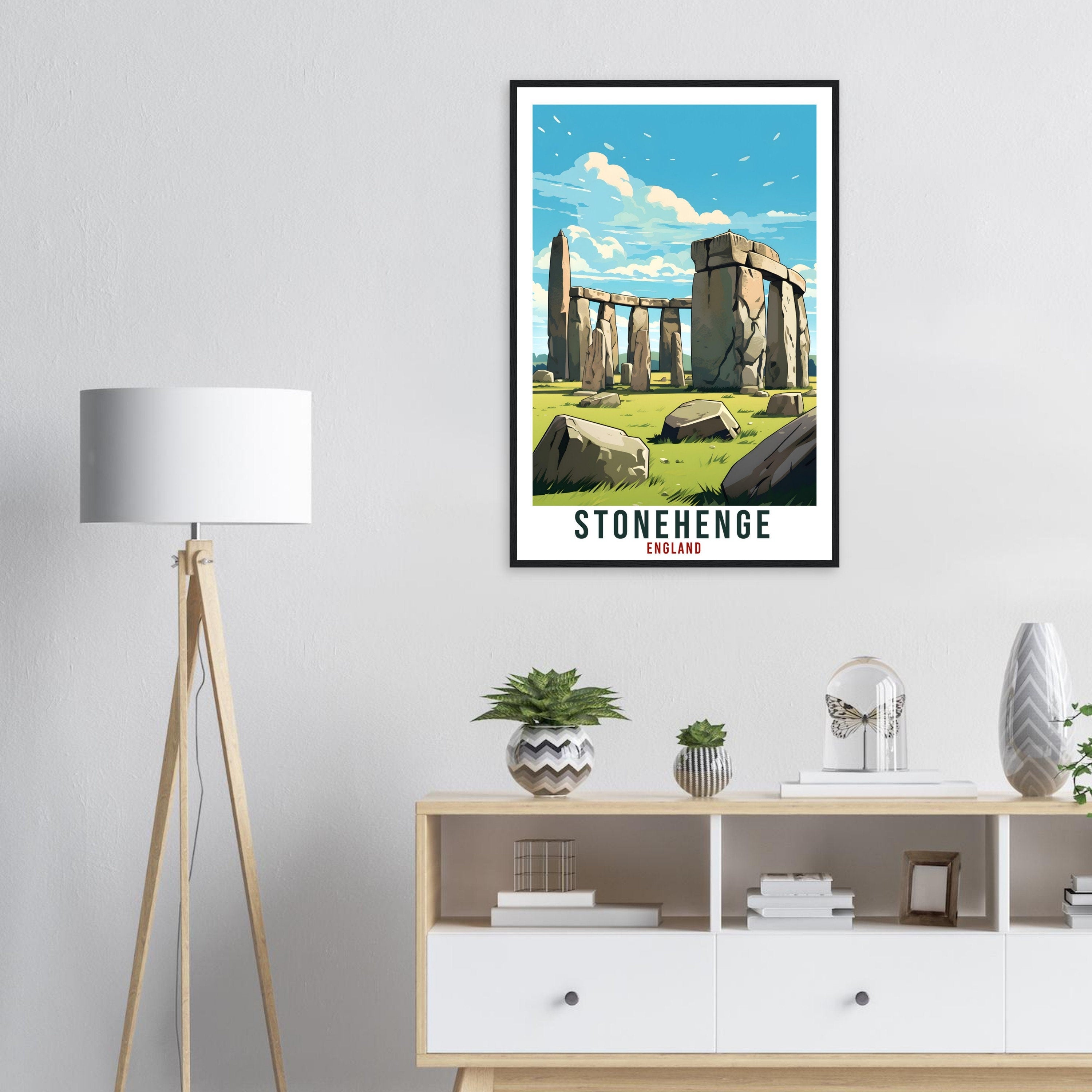 Stonehenge Travel Print English Wall Art Home Decor Wall Hanging Travel Art Gift Stonehenge Travel Poster England Landscape Artwork Gift