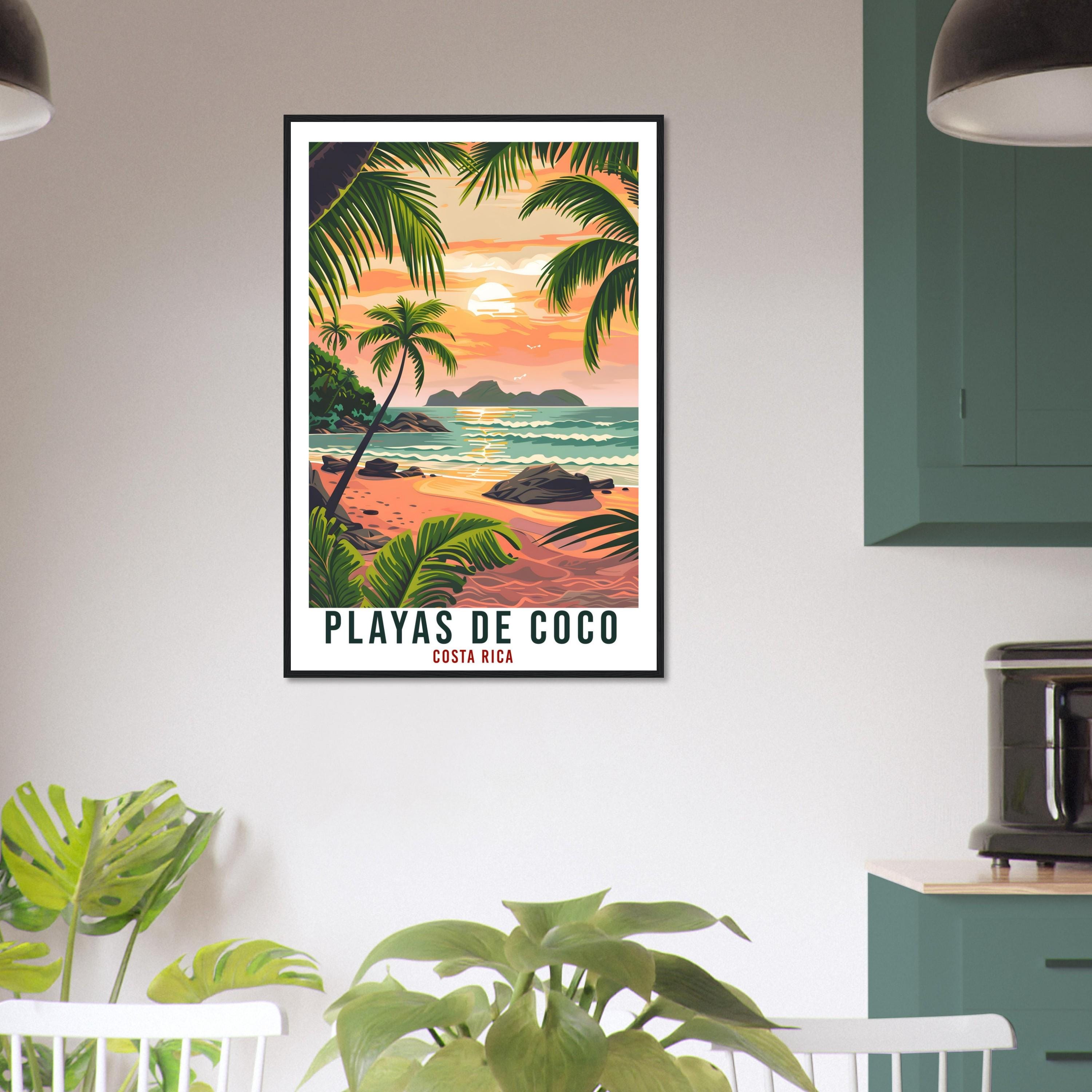 Playas De Coco Costa Rica Travel Print Wall Art Wall Hanging Home Décor Playas De Coco Gift Artwork Travel Art Costa Rica City Travel Poster