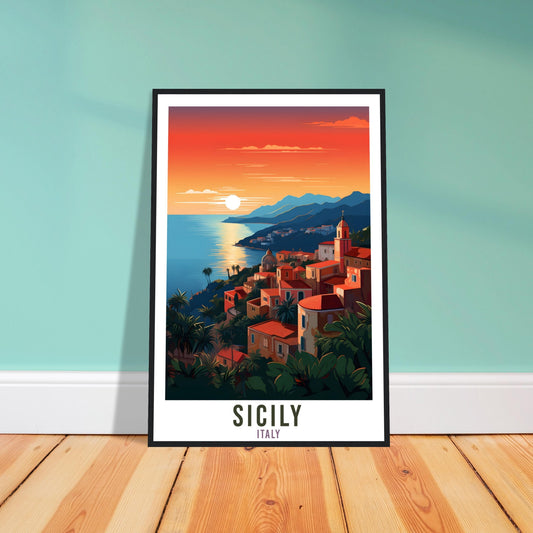 Sicily Italy Travel Print Wall Art Sicily Wall Hanging Home Décor Sicily Gift Italy Art Lovers Gift Print Sicily Italian Travel Poster