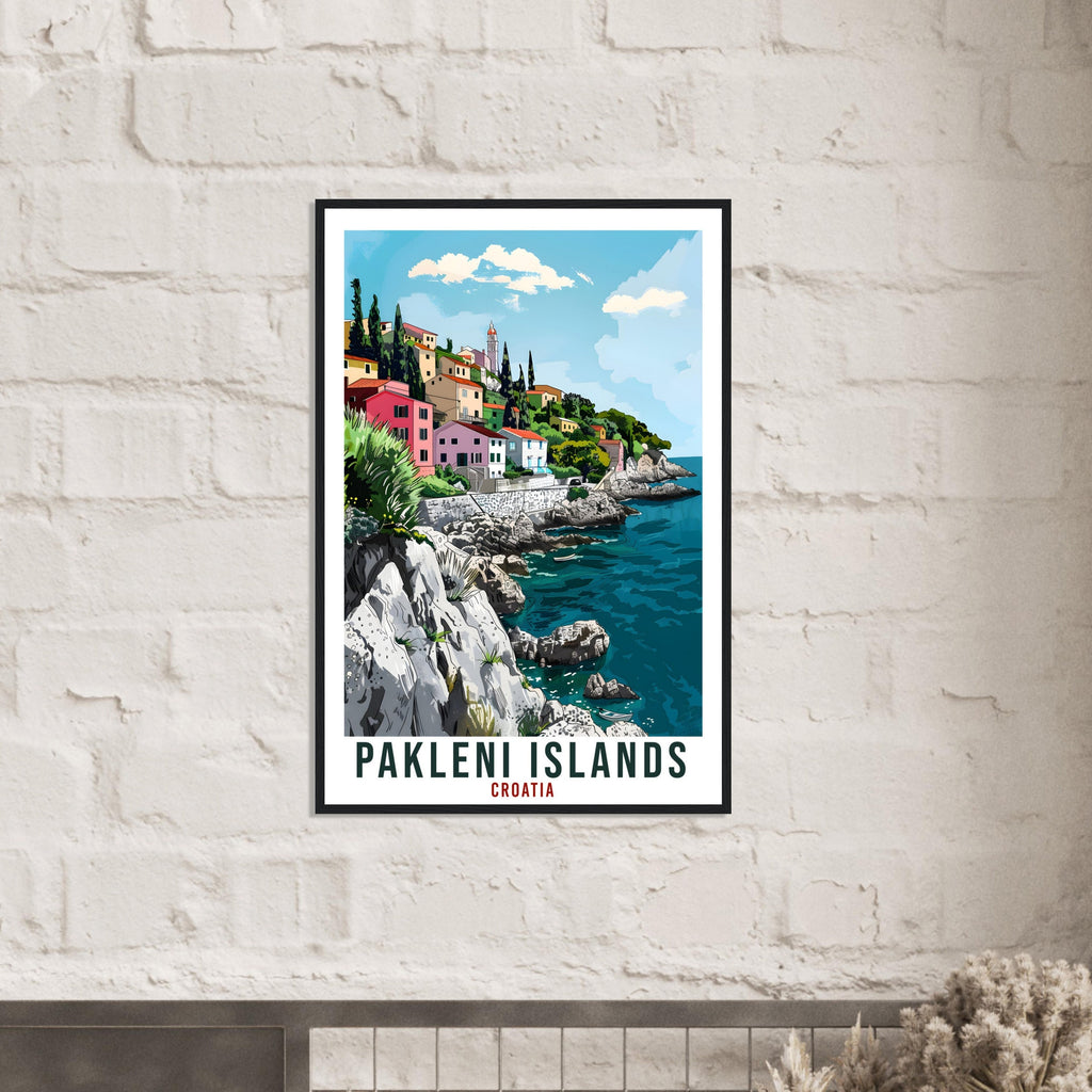Pakleni Islands Travel Print Croatia Wall Art Wall Hanging Home Décor Pakleni Croatian Landmark Artwork Gift Croatia Holiday Travel Poster