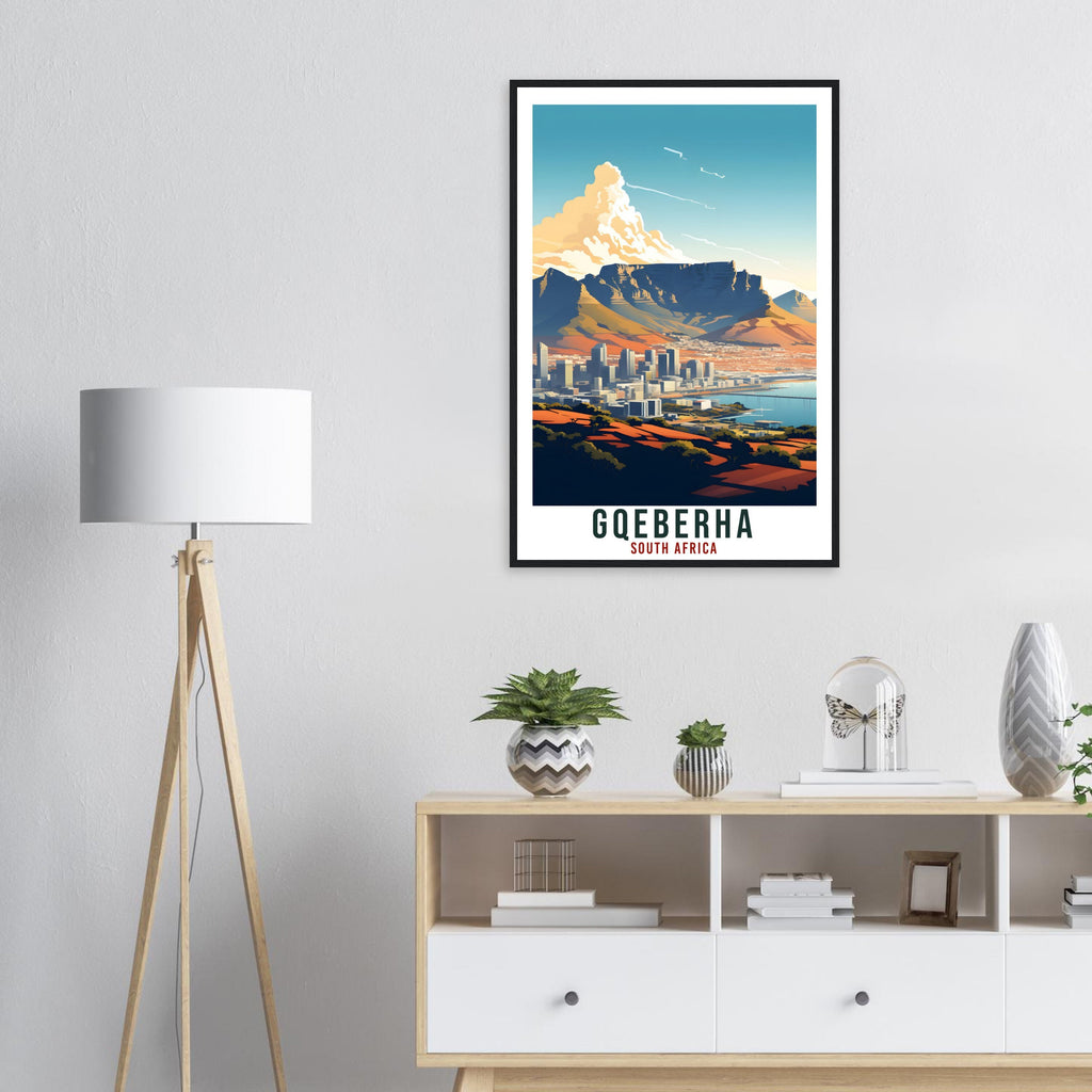 Gqeberha South Africa Travel Print Wall Art Hanging Home Décor Gqeberha Gift Art Lovers Artwork Gift Print South African Landmark Poster
