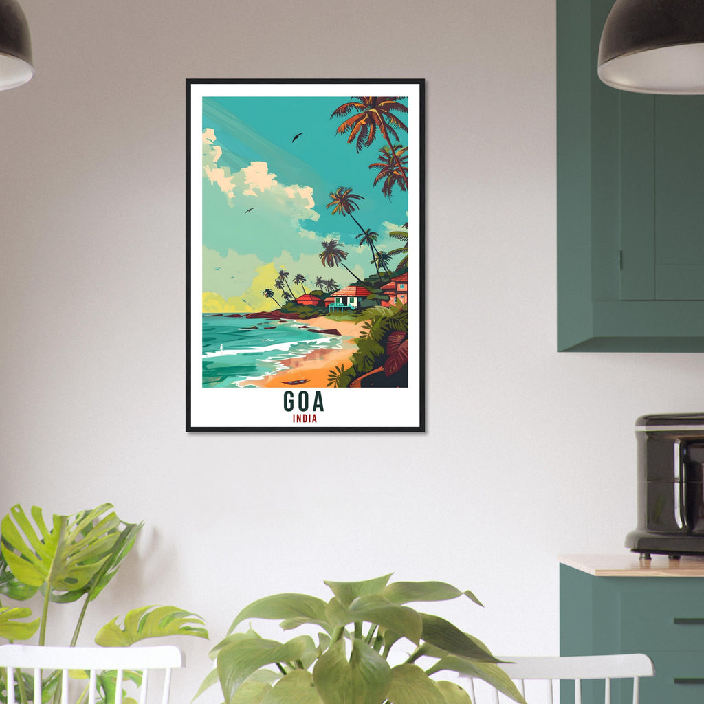 Goa Travel Poster India Home Decoration Goa Wall Art Gift Wall Hanging Art Lover Indian Artwork India Goa Travel Print Goa Beach Print