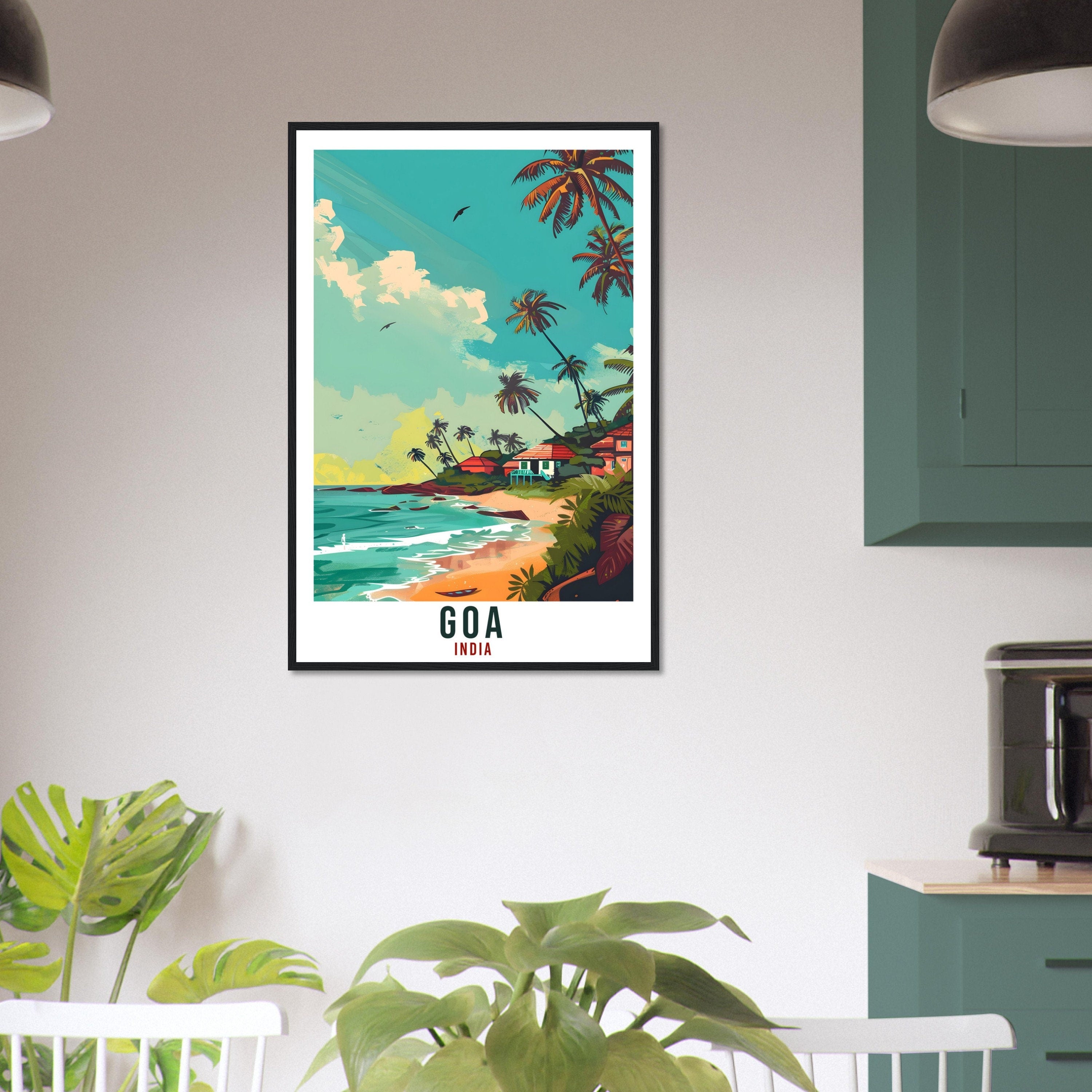 Goa Travel Poster India Home Decoration Goa Wall Art Gift Wall Hanging Art Lover Indian Artwork India Goa Travel Print Goa Beach Print