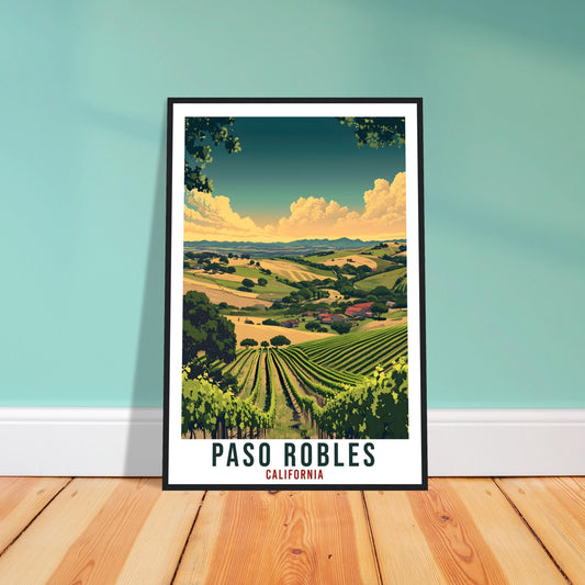Paso Robles Travel Print California Home Decor USA City Wall Art Gift Wall Hanging Art Lover California Artwork Paso Robles Travel Poster