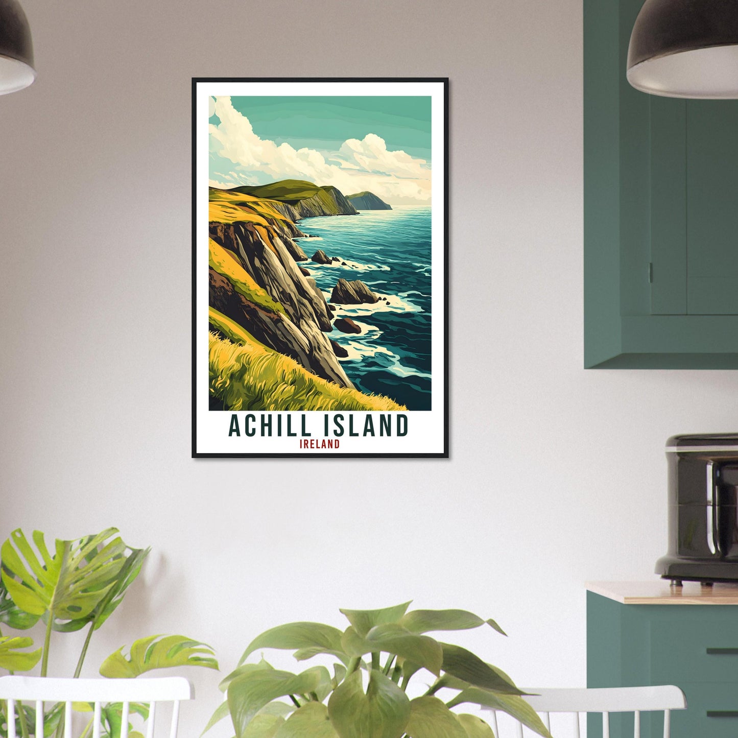 Achill Island Travel Print Ireland Home Decor Achill Island Wall Art Gift Wall Hanging Art Lover Achill Island Irish Artwork Travel Poster