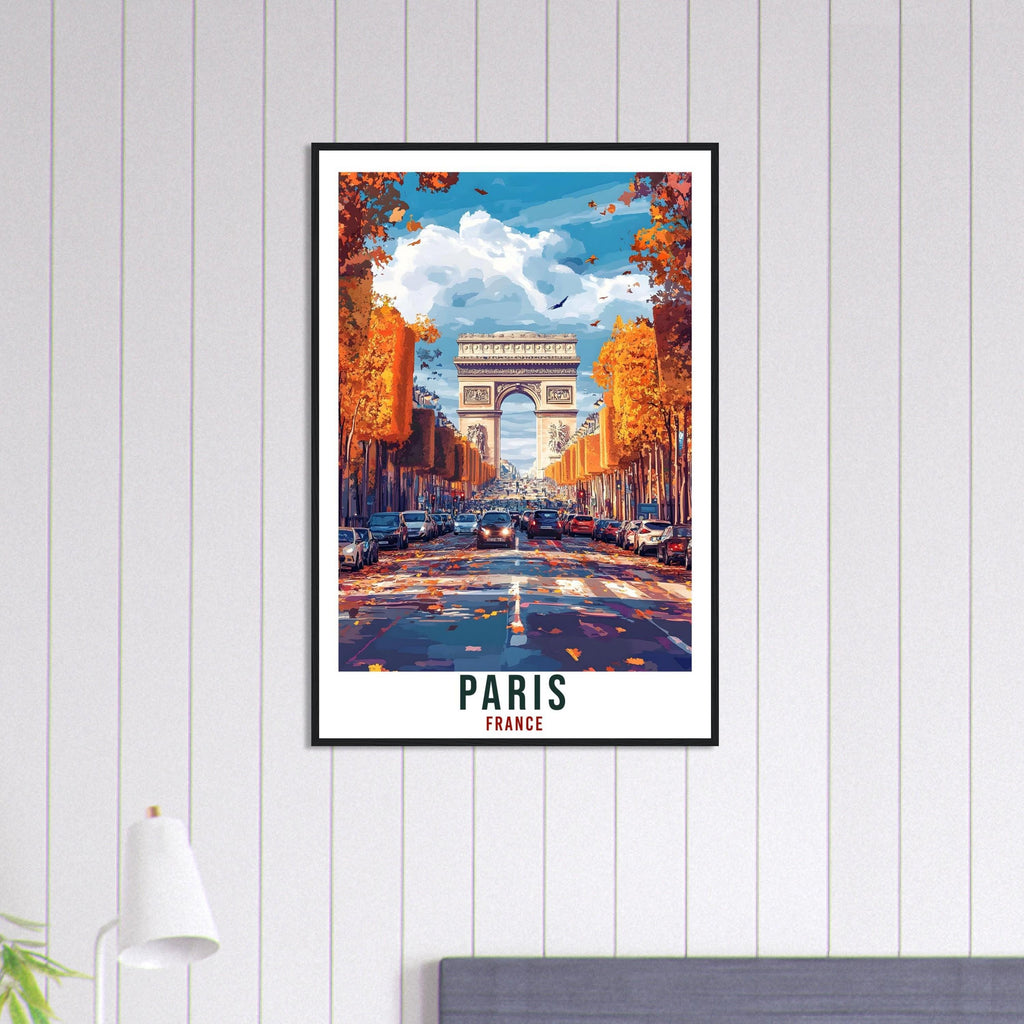 Paris Arc De Triomphe Travel Print France Home Decor Paris Wall Art Gift Wall Hanging Champs-Élysées Paris France Artwork Travel Poster  Art
