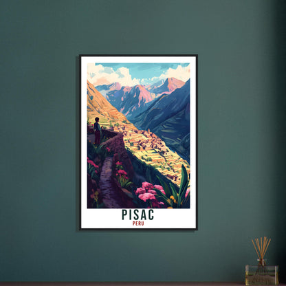 Pisac Travel Print Peru Home Decor Pisac Wall Art Gift Wall Hanging Art Lover Pisac Peruvian Artwork Travel Poster Travel Art Travel Gift