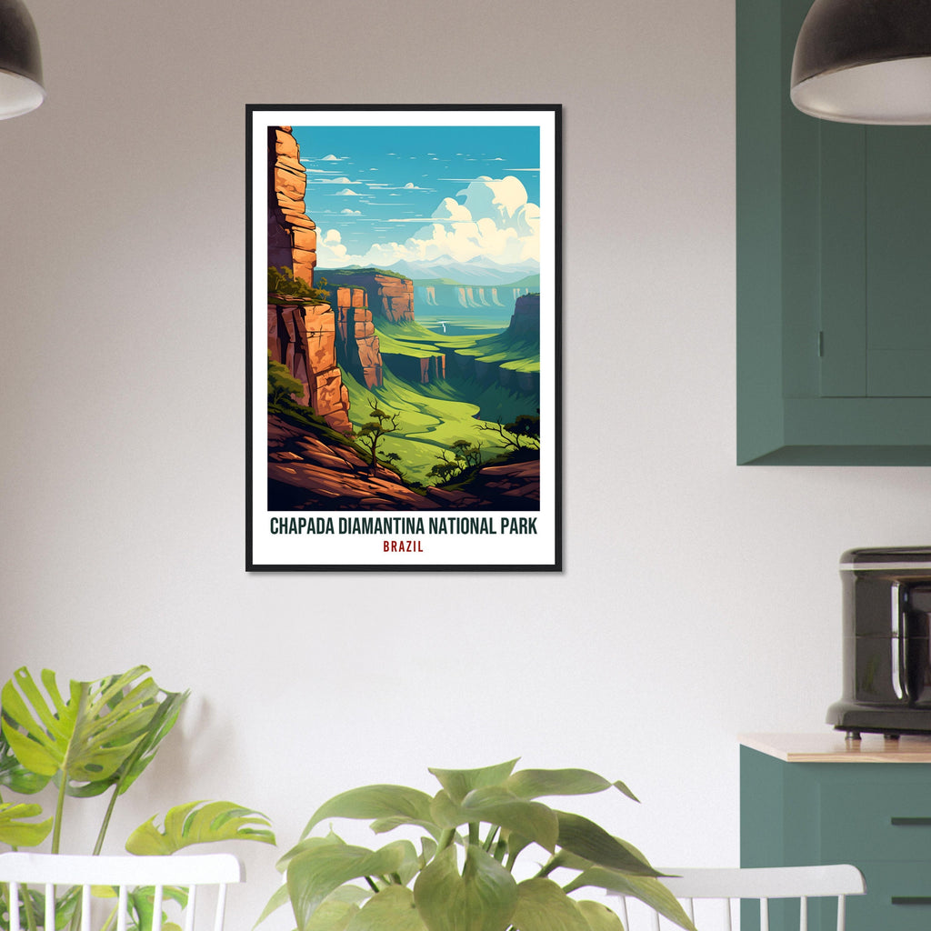 Chapada Diamantina Travel Print Wall Art Chalten Brazil Wall Hanging Artwork Art Gifts Travel Poster Brazil National Park Art Lover Gift