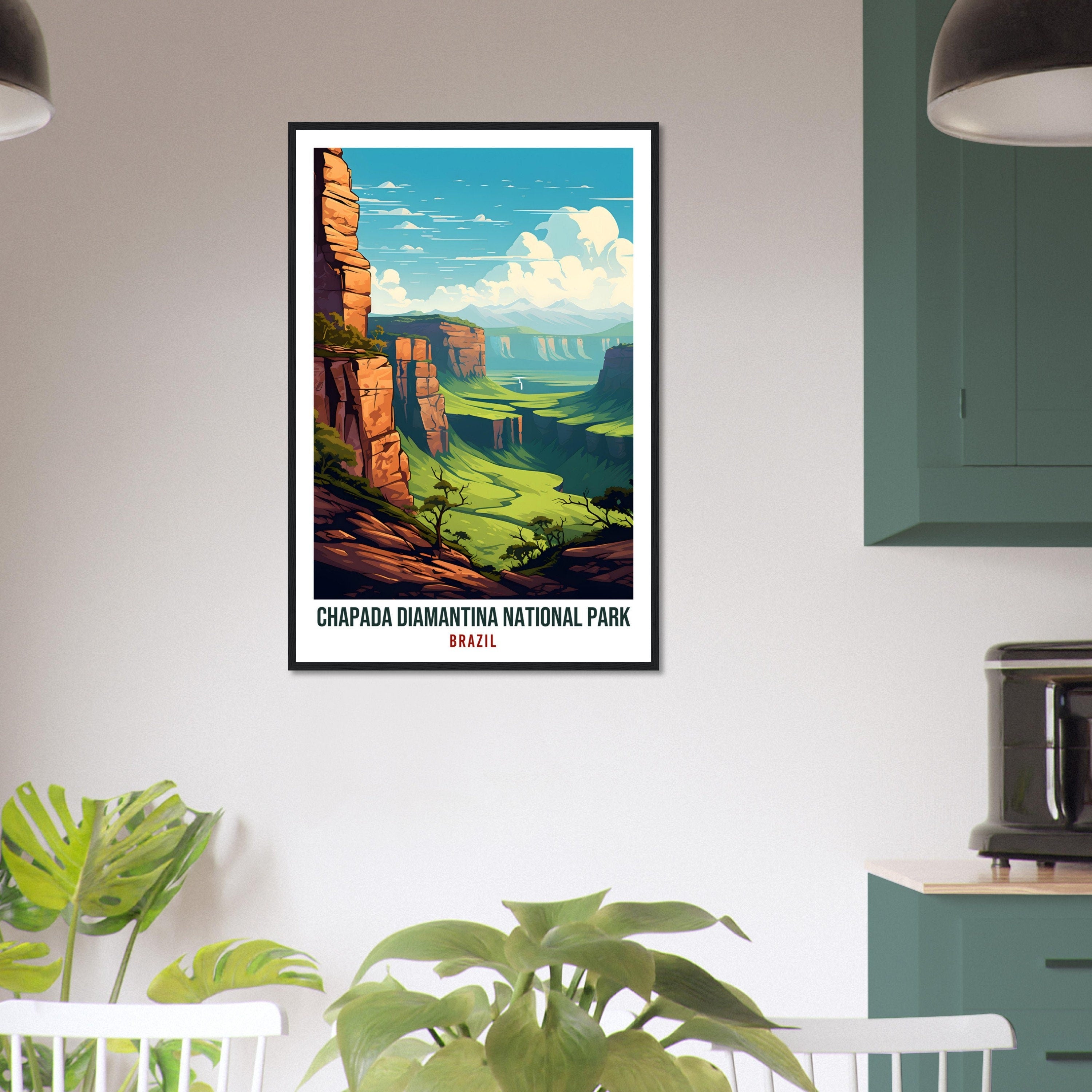 Chapada Diamantina Travel Print Wall Art Chalten Brazil Wall Hanging Artwork Art Gifts Travel Poster Brazil National Park Art Lover Gift