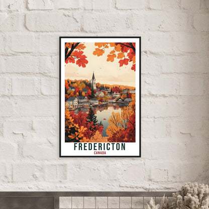 Fredericton Travel Print Canada Home Decor New Brunswick Wall Art Gift Wall Hanging Art Lover Fredericton Canadian Artwork Travel Poster