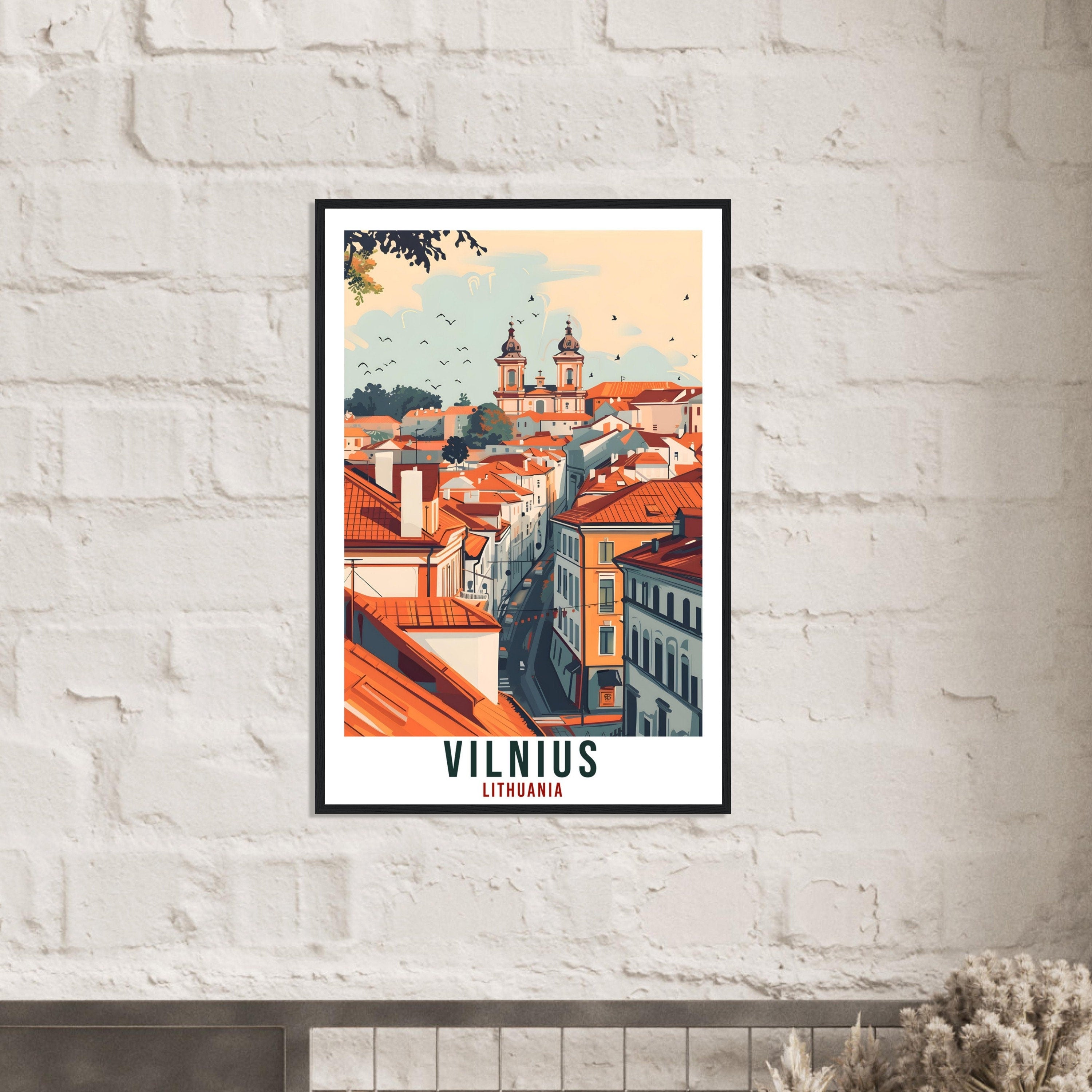 Vilnius Travel Print Lithuania Wall Art Vilnius Wall Hanging Home Décor Gift Art Lovers Lithuania Artwork Gift Print Vilnius Landmark Poster