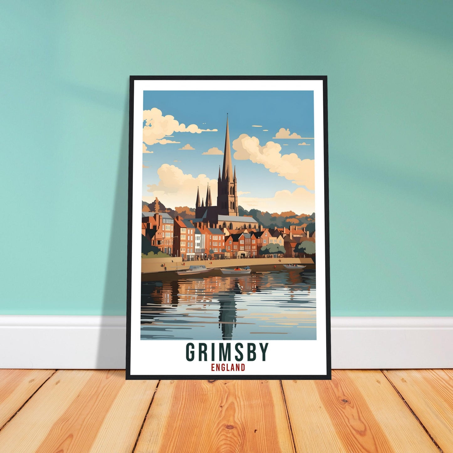 Grimsby Travel Print Wall Art Wall Hanging Home Living Décor Grimsby Gift Art Lovers Gift UK Artwork Gift Print England Travel Poster