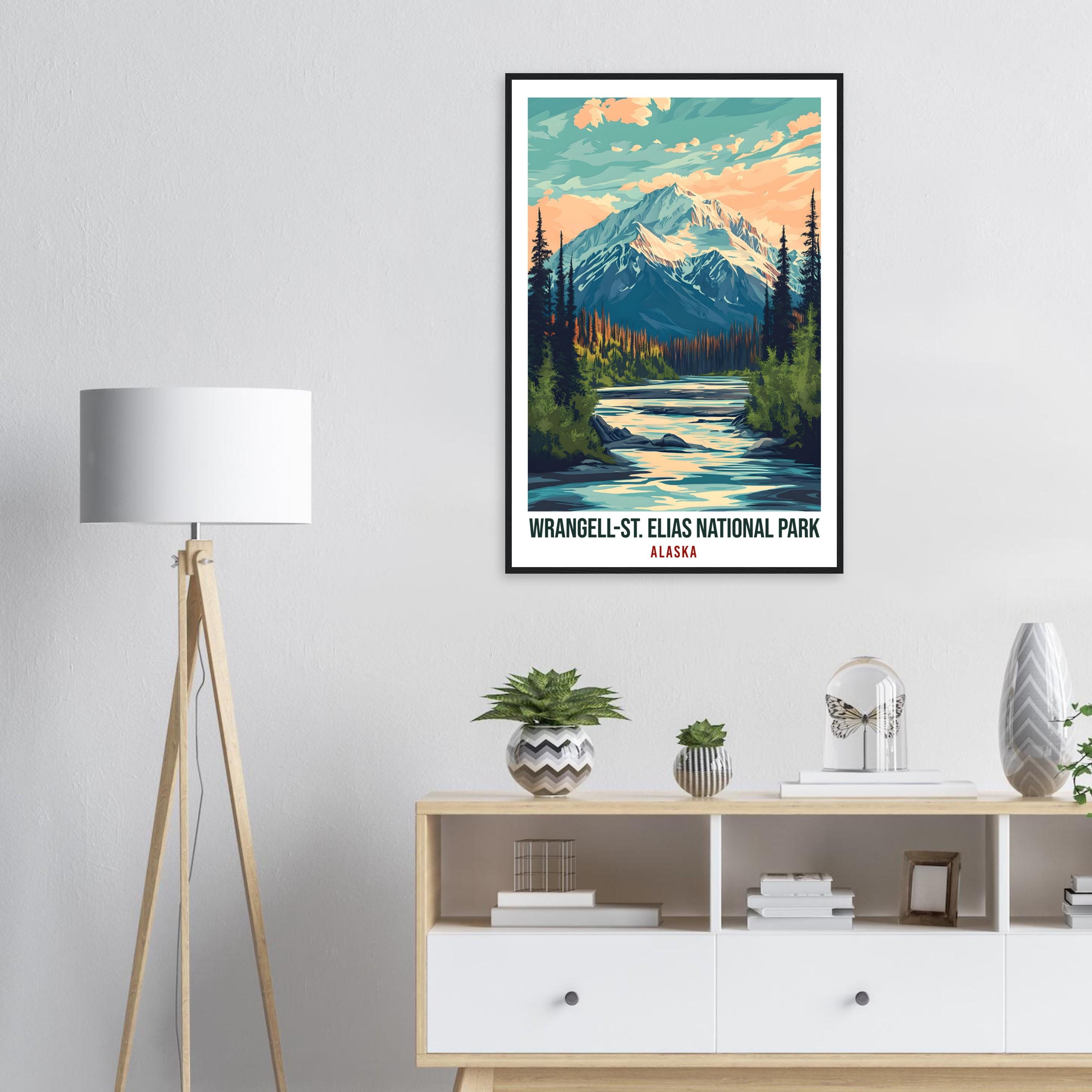 Wrangell-St. Elias National Park Alaska USA Travel Print Wall Art Wall Hanging Home Décor Alaska Gift Travel Art USA Artwork Travel Poster