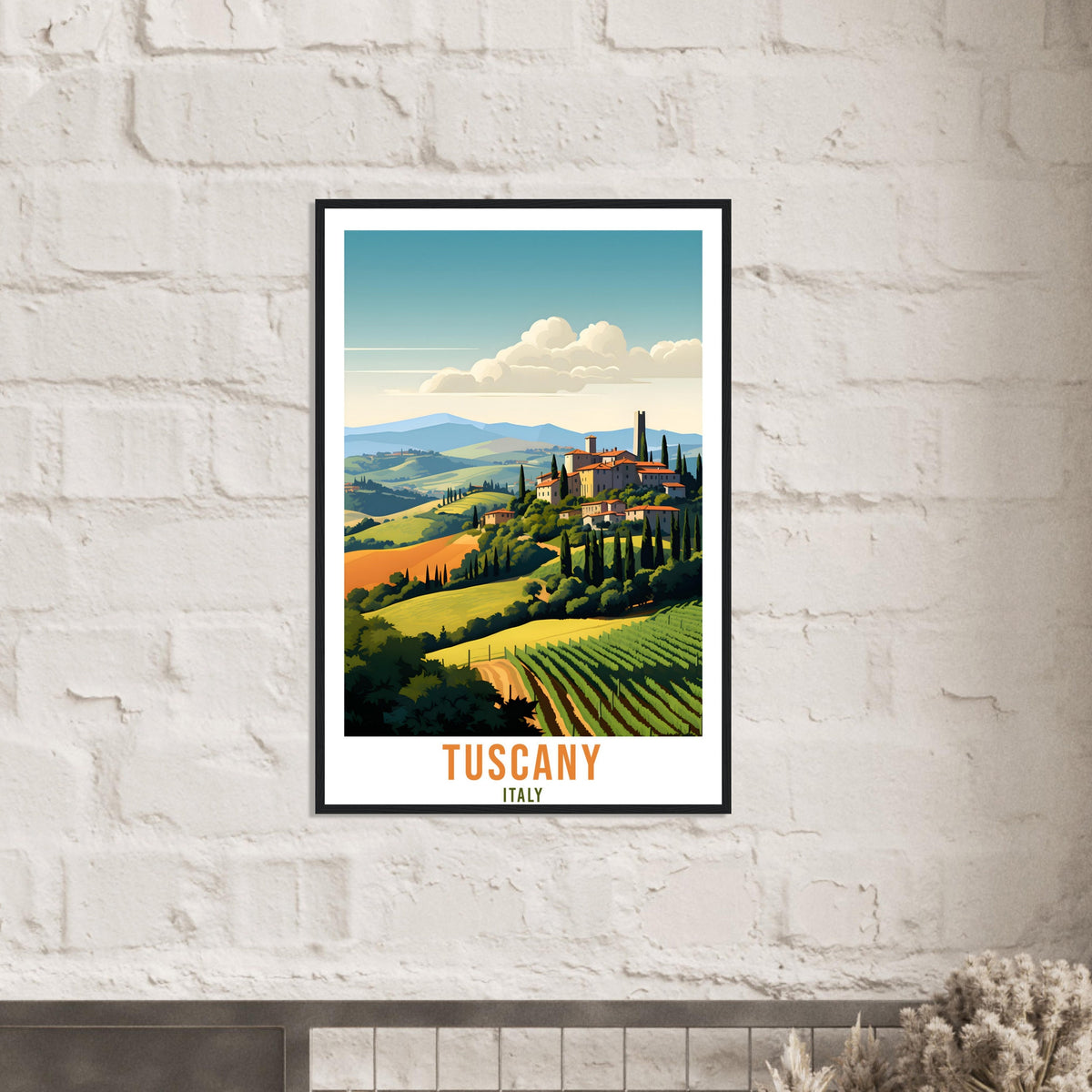 Tuscany Travel Print Wall Tuscany Nature Landscape Wall Hanging Travel Poster Italy Home Decor Tuscany Gift Italy Travel Art Tuscany Hills