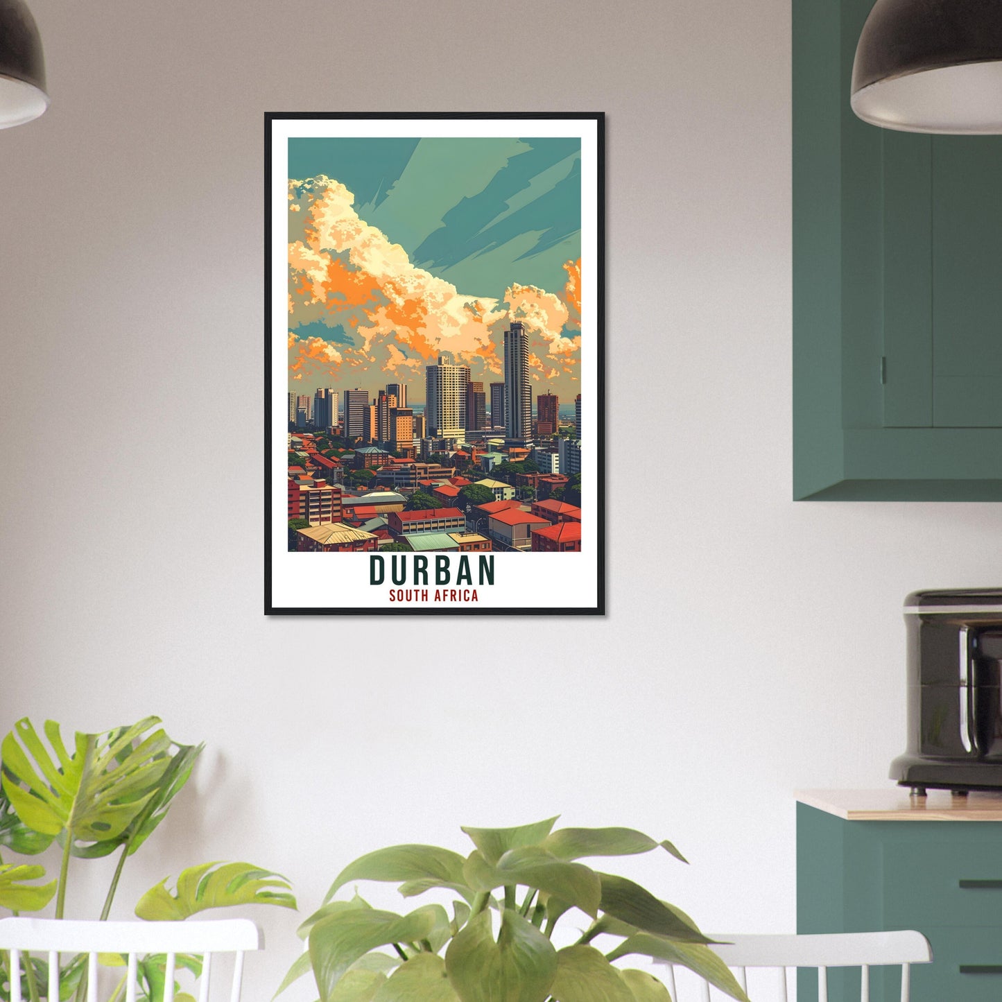 Durban South Africa Travel Poster Wall Art Wall Hanging Home Décor Durban Gift Art Lovers Artwork Gift Print South African Landmark Print