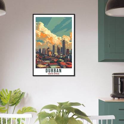 Durban South Africa Travel Poster Wall Art Wall Hanging Home Décor Durban Gift Art Lovers Artwork Gift Print South African Landmark Print