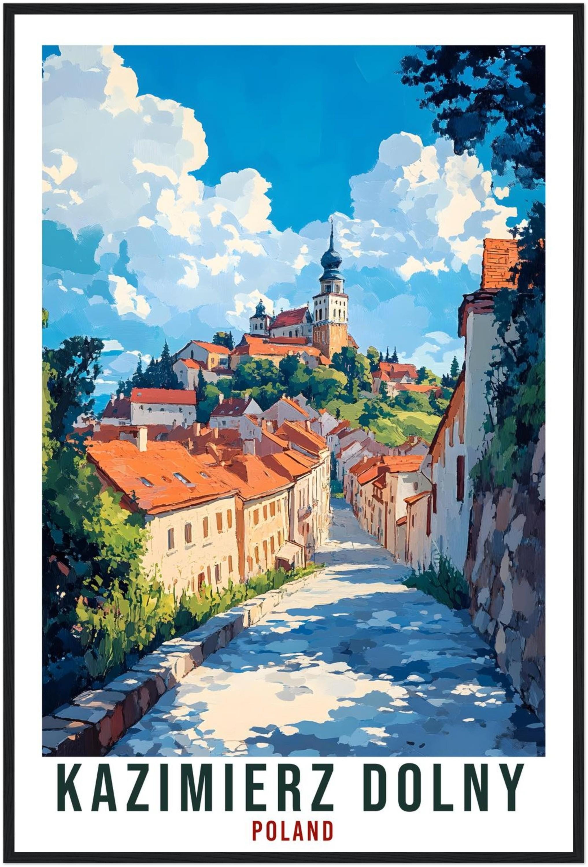 Kazimierz Dolny Travel Print Poland Home Decor Wall Art Gift Wall Hanging Art Lover Kazimierz Dolny Polish Artwork Travel Poster Poland Art