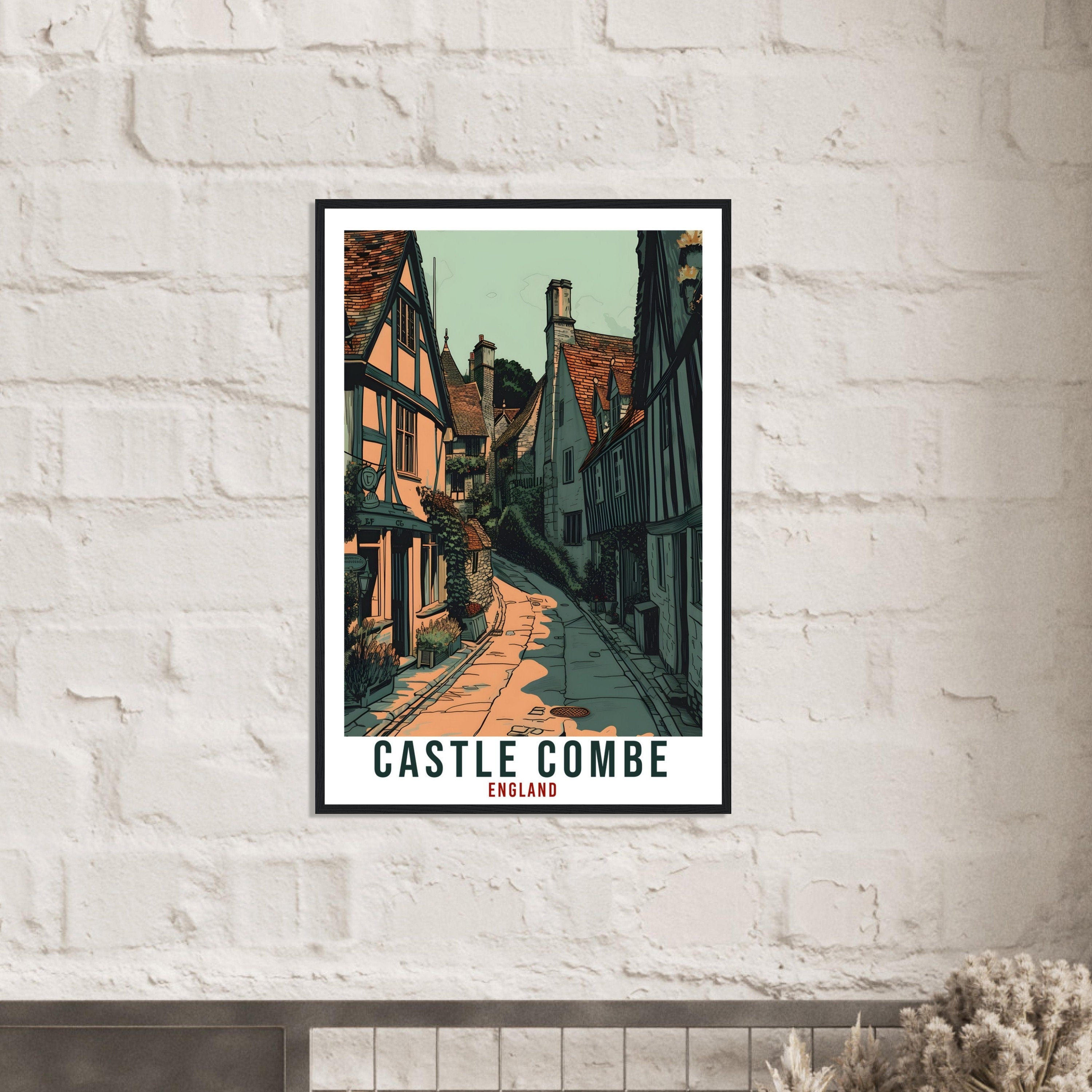 Castle Combe Travel Poster England Wall Art England Wall Hanging Home Décor Gift Art Lovers English Artwork Gift Print Castle Combe Print