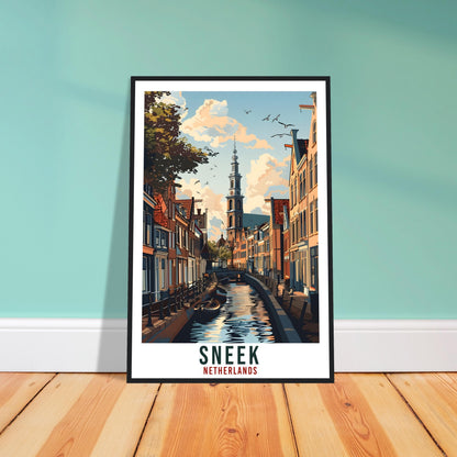 Sneek Travel Print Holland Wall Art Wall Hanging Home Décor Sneek Gift Art Lovers Gift Dutch Artwork Gift The Netherlands Travel Poster