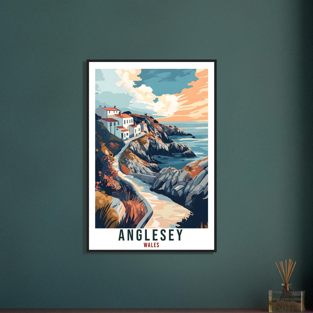 Anglesey Travel Print Wales Home Decor Anglesey Wall Art Wall Hanging Art Lover Wales Artwork Travel Poster Anglesey Travel Art Gift