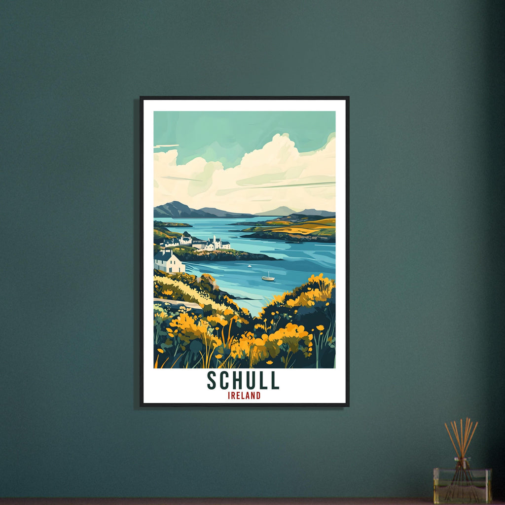 Schull Travel Print Ireland Home Decor Schull Wall Art Gift Wall Hanging Art Lover Schull Irish Artwork Travel Poster Ireland Travel Art