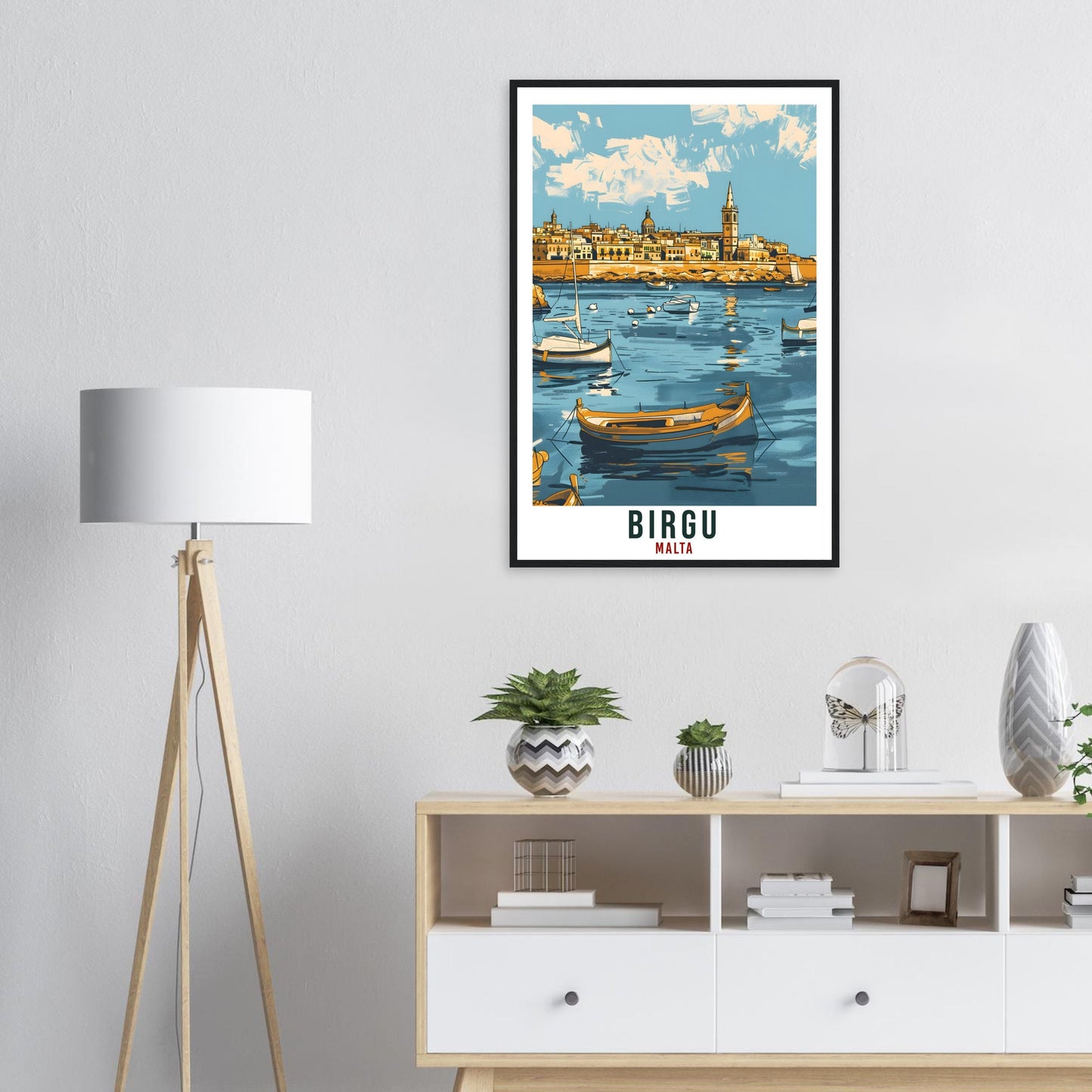 Birgu Travel Print Malta Wall Art Wall Hanging Home Living Décor Birgu Gift Art Lovers Gift Malta Artwork Gift Birgu Malta Travel Poster