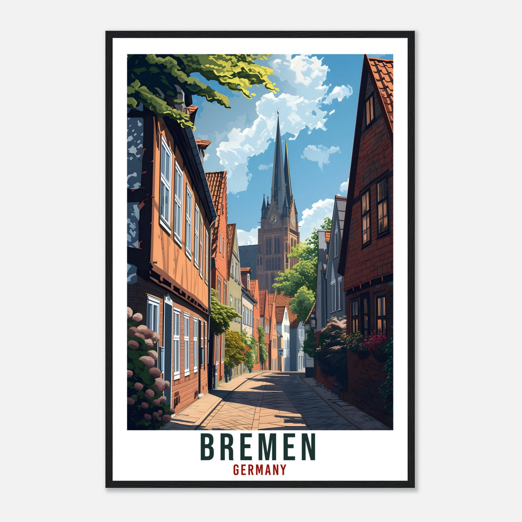 Bremen Print Travel Gift Germany Home Decoration Bremen German Wall Art Gift Wall Hanging Art Lover Germany Artwork Bremen Travel Poster