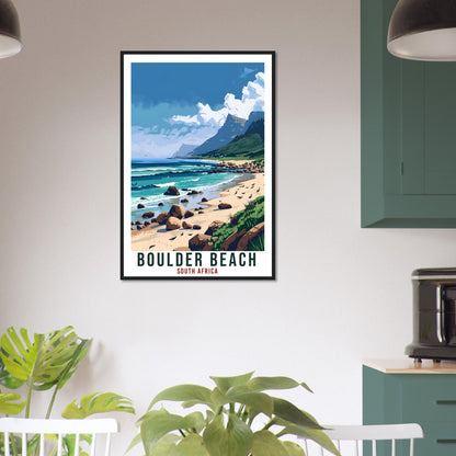 Boulder Beach South Africa Travel Print Wall Art Hanging Home Décor Boulder Beach Gift Art Lovers Artwork Gift Print South African Poster