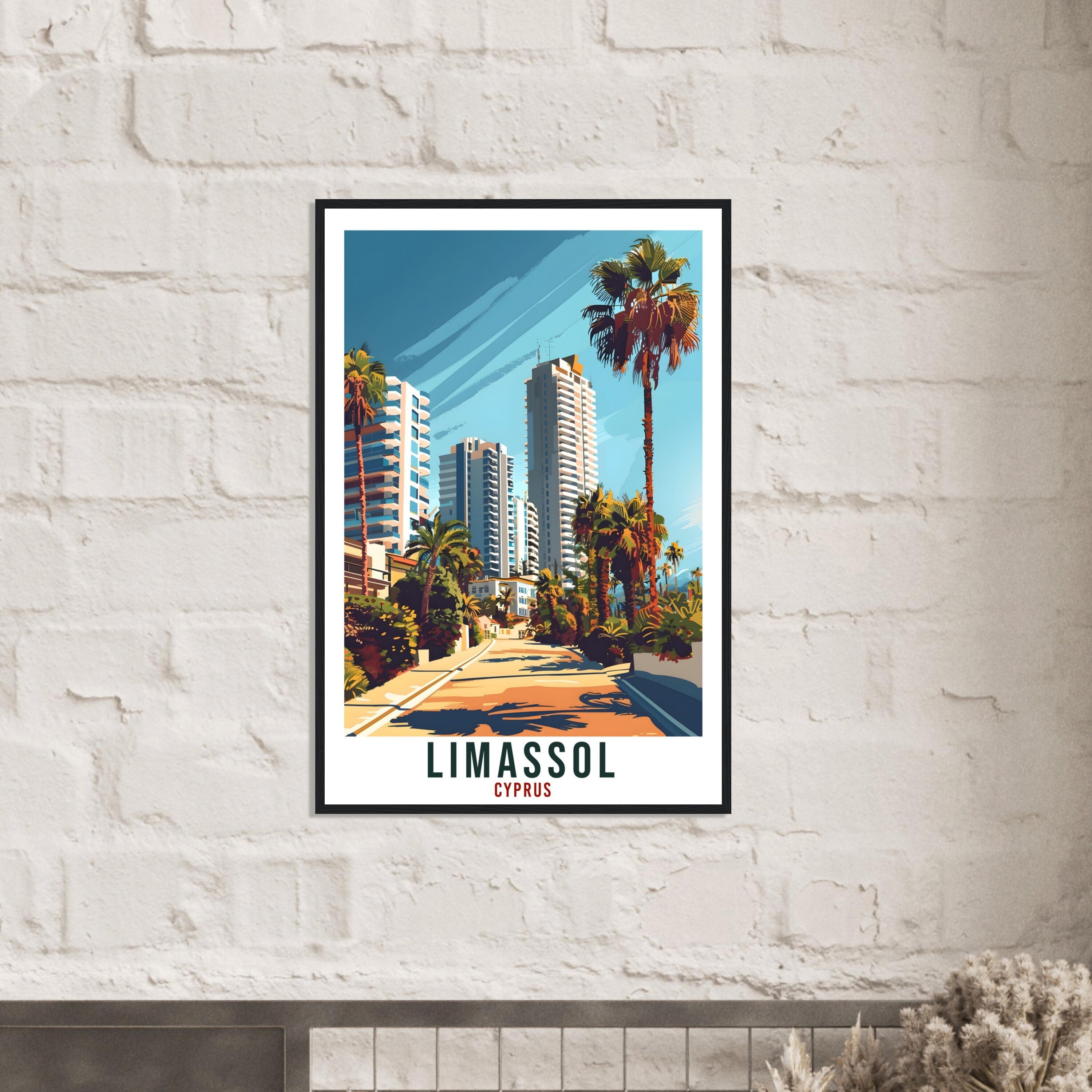 Limassol Cyprus Travel Print Cyprus Wall Art Wall Hanging Home Décor Limassol Gift Cyprus Landmark Artwork Gift Cyprus Holiday Travel Poster