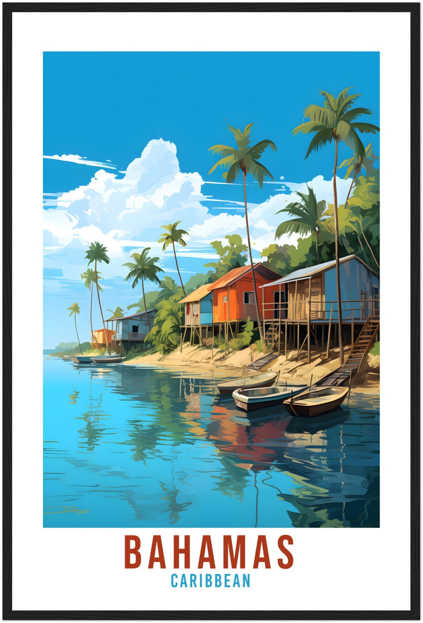 Bahamas Travel Print Wall Art Bahamas Sunset Wall Hanging Home Décor Caribbean Gift Art Lovers Nassau Travel Poster Bahamas Caribbean Print