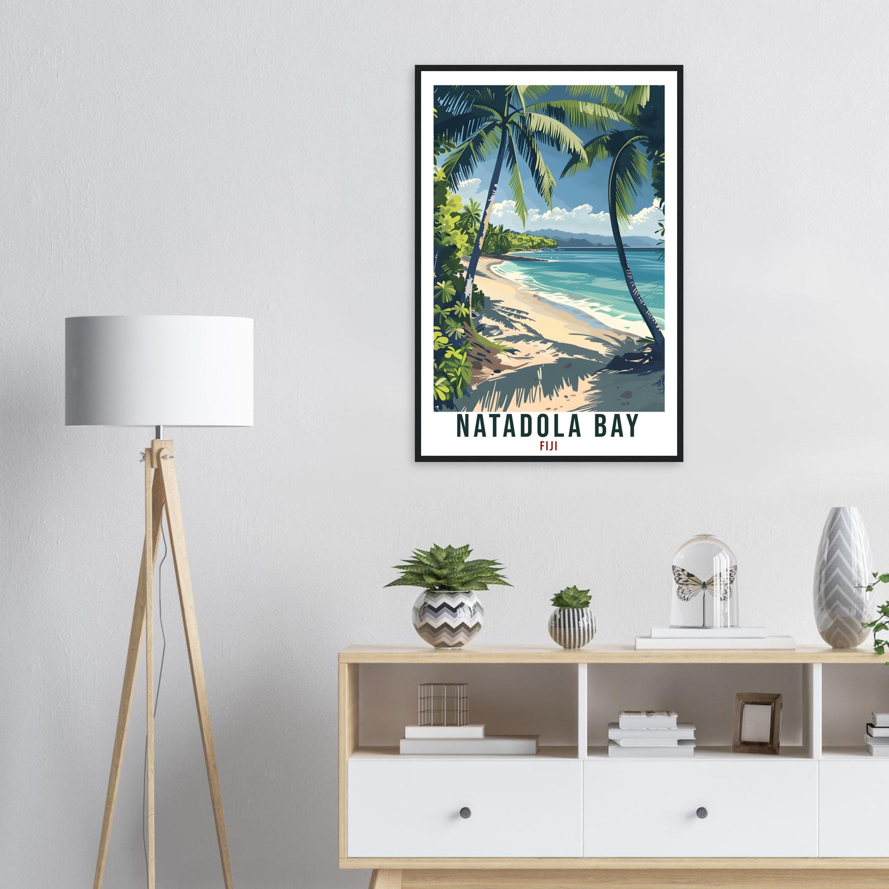 Natadola Bay Fiji Travel Print Fiji Wall Art Wall Hanging Home Décor Natadola Bay Gift Fiji Islands Artwork Travel Art Fijian Travel Poster