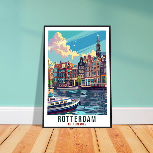 Rotterdam Travel Print Holland Wall Art Wall Hanging Home Décor Rotterdam City Gift Dutch Artwork Gift Netherlands Rotterdam Travel Poster