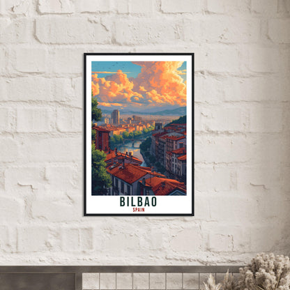 Bilbao Travel Print Spain Home Decoration Bilbao Spanish City Wall Art Gift Wall Hanging Art Lover Spain Artwork Bilbao Travel Poster Gift