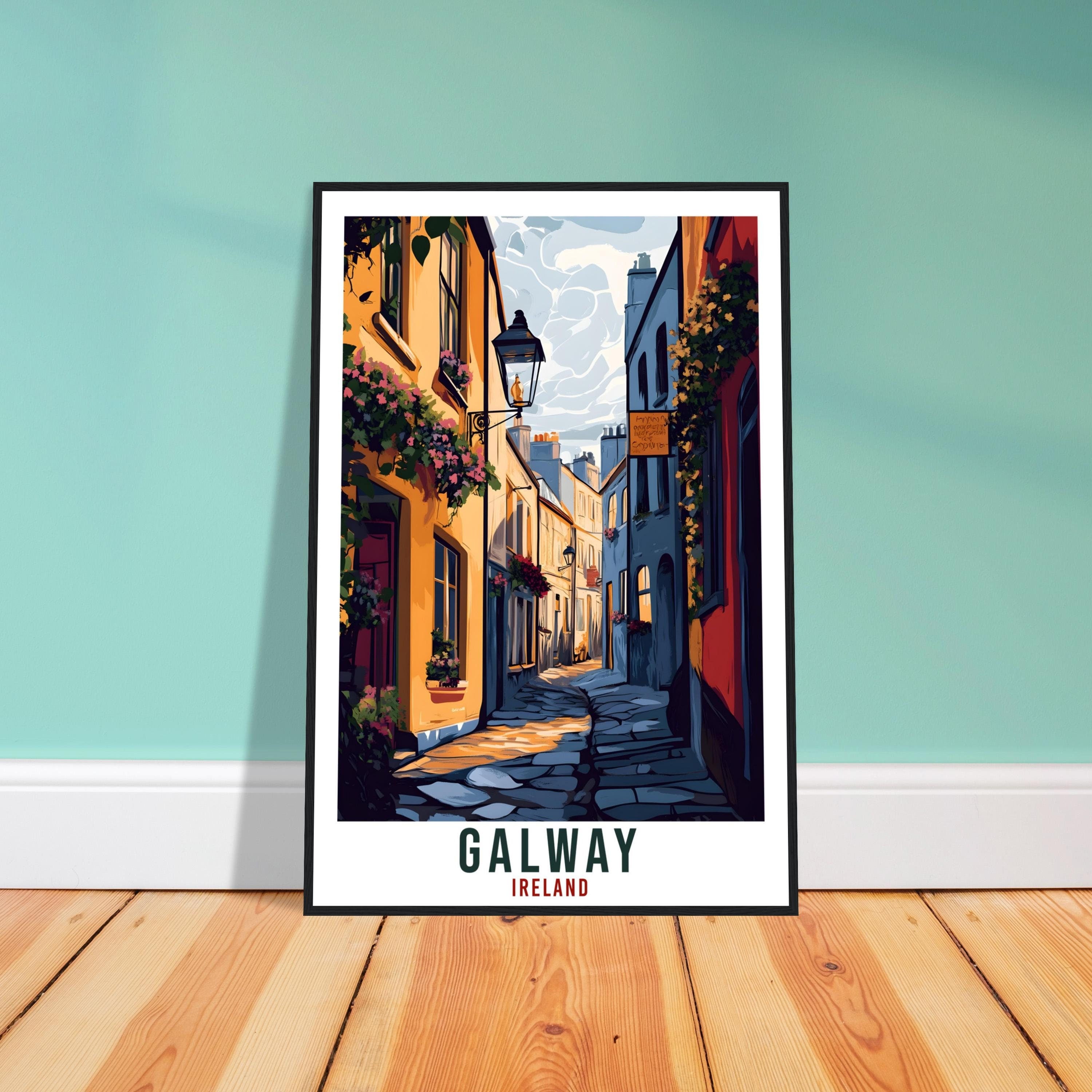 Galway Travel Print Ireland Home Decor Galway Wall Art Gift Wall Hanging Art Lover Galway Irish Artwork Travel Poster Ireland Travel Art