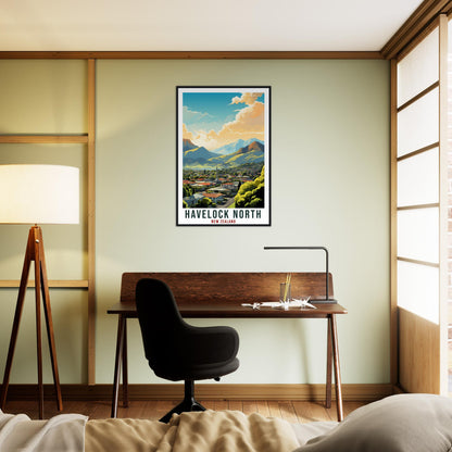 Havelock North Travel Print Wall Art Havelock North New Zealand Decor Artwork Gift Havelock NorthTravel Poster New Zealand Art Lover Gift