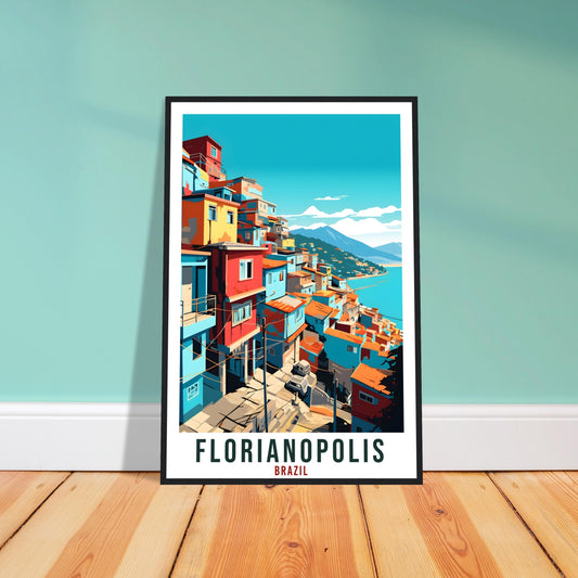 Florianopolis Travel Print Wall Art Florianopolis Brazil Wall Hanging Artwork Art Gifts Florianopolis Travel Poster Brazil Art Lovers Gift