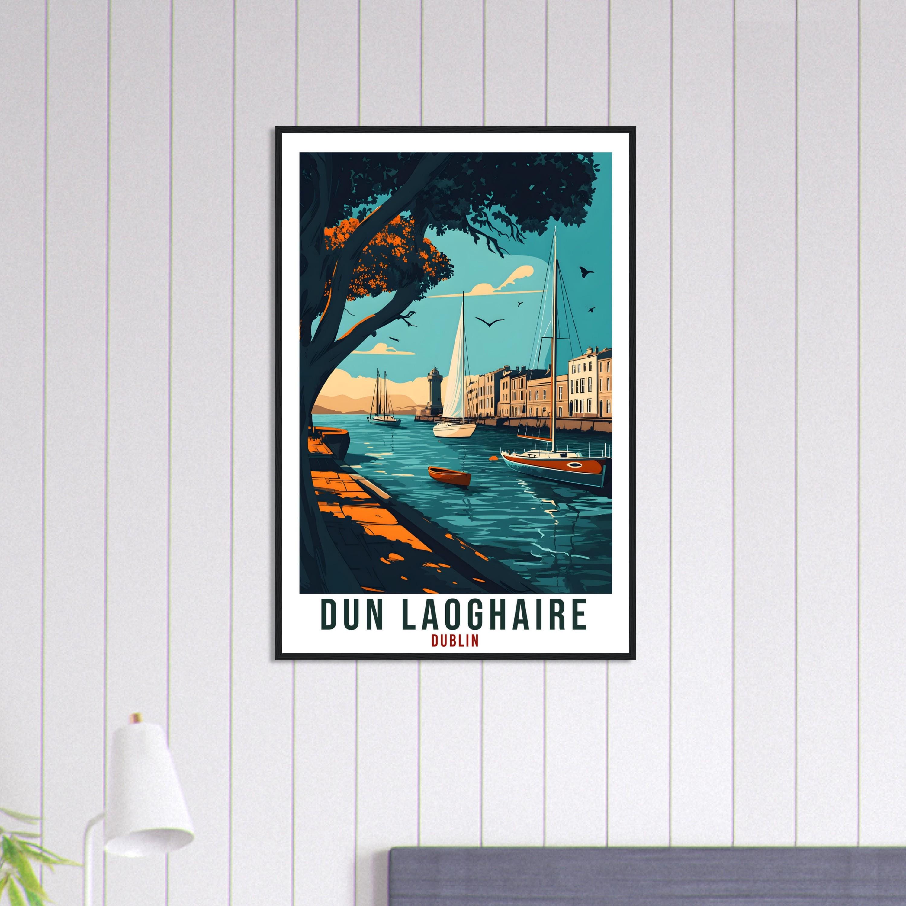 Dun Laoghaire Travel Print Ireland Decor Dun Laoghaire Wall Art Gift Wall Hanging Art Lover Dublin Irish Artwork Travel Poster Ireland Art